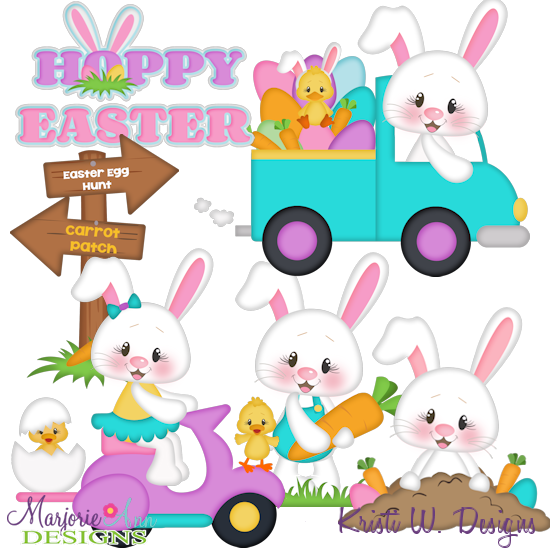 Bunny Patch SVG Cutting Files Includes Clipart - Click Image to Close